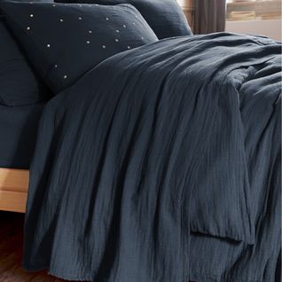 Drap Plat 240x300 Cm Gaze De Coton Minuit