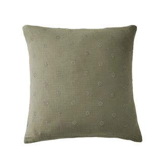 Taie D'oreiller 60x60 Cm Gaze De Coton à Fleurs Romarin