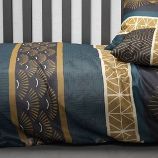 Parure De Lit 220x240 Cm Coton 57 Fils - 3 Pièces Qoba