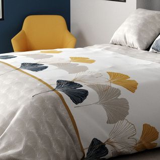 Housse De Couette 220x240 Cm + 2 Taies 100% Coton 57 Fils Maaga