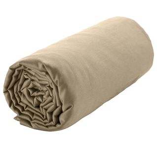 Drap Housse 180x200 + 30 Cm Satin De Coton Beige