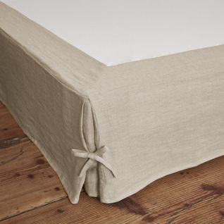 Cache Sommier 160x200 Cm Lin Français Sable