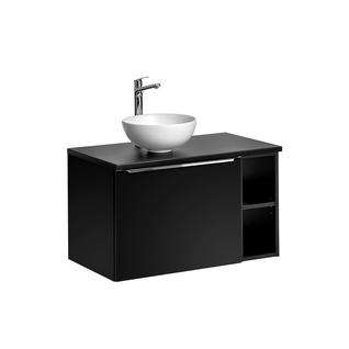 Meubles Sous Vasque - 80 Cm - Avec Vasque à Poser Et Plan - Bold Black