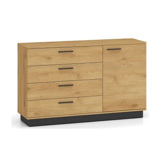 Buffet Avec 4 Tiroirs Et 1 Portes  - H.86 X L.40 X L.138 Cm - Modest - Bois