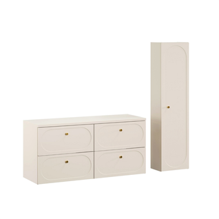 Ensemble De Meubles Sous Vasque - 120 Cm - Avec Plan - Colonne - Sand