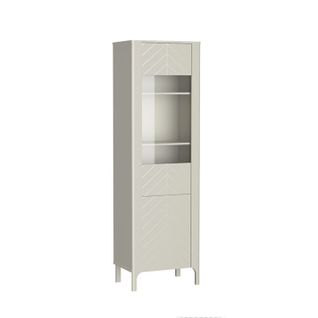 Armoire Vitrine - L.60 X H.197 X P.41 Cm - Amari - Cachemire
