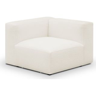 Module D'angle Réversible En Tissu Bouclé Beige - Modulo