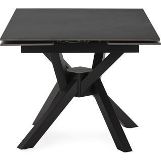 Table à Manger Extensible Carrée En Céramique Anthracite 150 Cm - Zora