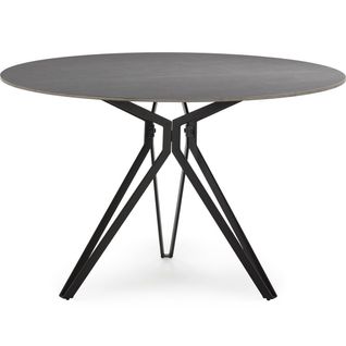 Table à Manger Ronde En Céramique Effet Ardoise 4 Pers. 120 Cm - Cuma