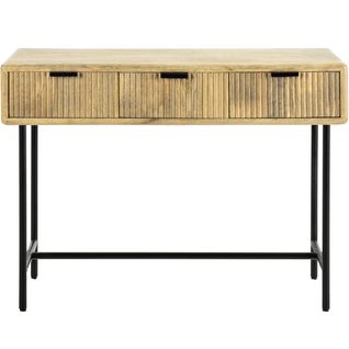 Console 3 Tiroirs En Bois De Manguier 100 Cm - Sanja