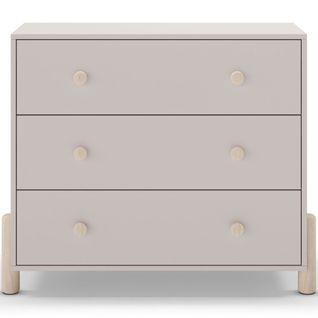 Commode Enfant 3 Tiroirs En Bois Beige 90 Cm - Bastien