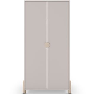 Armoire Enfant 2 Portes En Bois Beige 92 Cm - Bastien