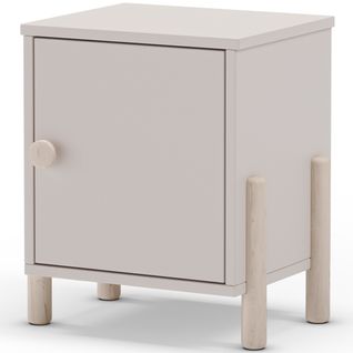 Table De Chevet Enfant 1 Porte En Bois Beige - Bastien