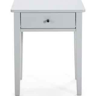 Table De Chevet 1 Tiroir En Bois Gris Clair - Stan