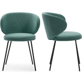 Lot De 2 Chaises En Tissu Vert - Cocoon