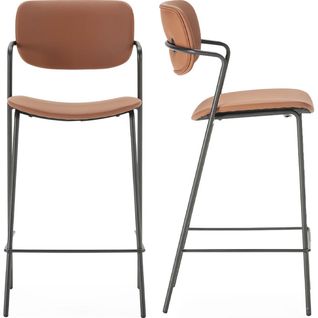 Lot De 2 Tabourets De Bar En Simili Rouille - Skandi
