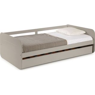 Lit Gigogne Enfant 90x190 Cm En Bois Gris - Felix