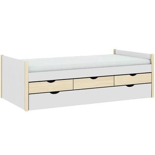 Lit Gigogne Enfant 90x190 à Tiroirs En Bois Blanc - Owan