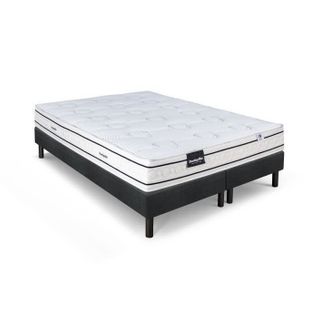 Lavande Ensemble 160 X 200 - Matelas + 2 Sommiers Foncé - Ep 21 Cm - Latex Naturel