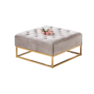 Table Basse Rangements Tiroirs Plateau Velours Capitonné