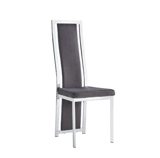 Lot De 6 Chaises Dana Velours Contour Chromé