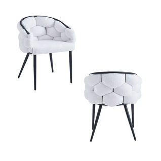 Lot De 2 Chaises Ballon Pieds Métal Noir
