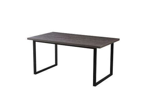 Table à Manger Bois Gris 160x90 Cm 4-6 Couverts Pied Métal – Belgrade