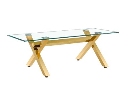 Table Basse Ixe Gold 120x60x45 Cm - Transparent
