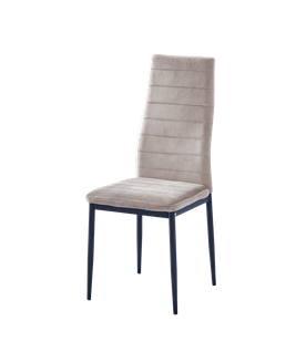 Lot De 6 Chaises Tolia Métal Noir Velours