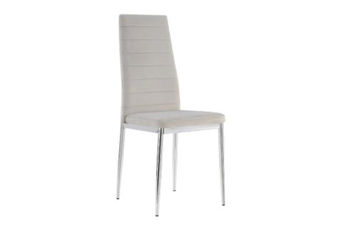Lot De Chaises Tolia Chrome Velours