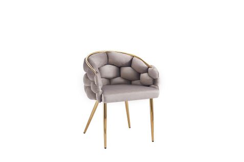 Lot De 2 Chaises Ballon Pieds Gold - Taupe