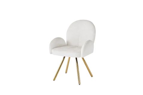 Lot De 2 Chaises Mimi Avec Accoudoirs Gold 62x63x92 Cm