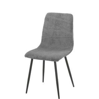 Lot De 4 Chaises Bobby Pieds Métal Noir Assise Velours Côtelé