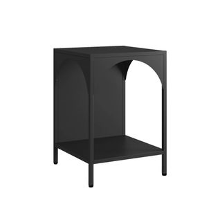 Table De Chevet. Table D'appoint En Acier Noir