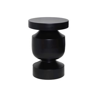 Table D'appoint. Bout De Canapé. Table De Chevet En Métal Coloris Noir. Alma. Ø30.5 X H 46.5cm