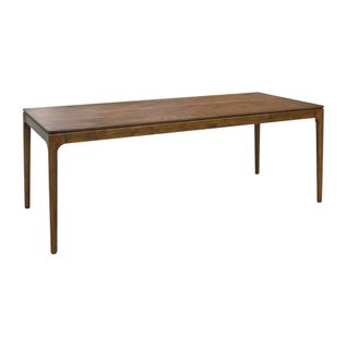 Table à Manger Rectangulaire Noyer Bois D'hévéa Et Placage Frêne 8 Places Elena