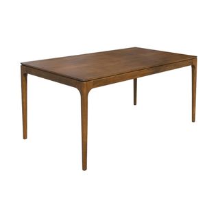 Table à Manger Rectangulaire Noyer Bois D'hévéa Et Placage Frêne 6 Places Elena