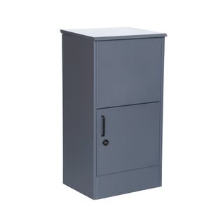 Boite à Colis 56 Cm En Acier Galvanisé Avec Cadenas. Anthracite. Capacité De 2 Colis. L 56 X P 43 X