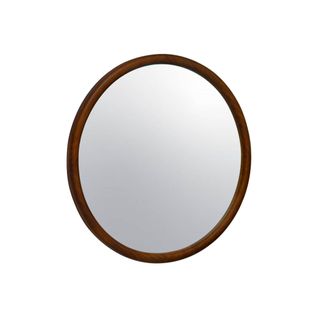 Miroir Rond En Bois De Pin Ø60cm Georgia Noyer