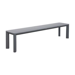 Banc De Jardin Anthracite Madison Aluminium. 4 Places. 200 X 40 X 45 Cm
