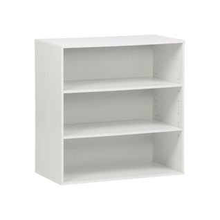 Etagère. Bibliothèque. Module De Rangement Décor Bois Blanc 2 Étagères L 70 X P 35 X H 70cm - Kompo