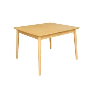 Table à Manger Rectangulaire Extensible Bois D'hévéa Et Placage Chêne Naturel 4-6 Places - 110/140