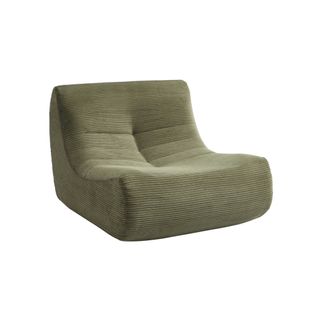 Chauffeuse Velours Côtelé 1 Place Kaki L 91 X P 105 X H 72 Cm - Sokol