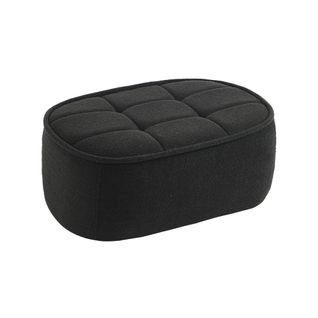 Pouf. Repose-pieds Pour Chauffeuse 1 Place Boni Bouclette Texturée Noir L 91 X P 63 X H 40cm - Boni