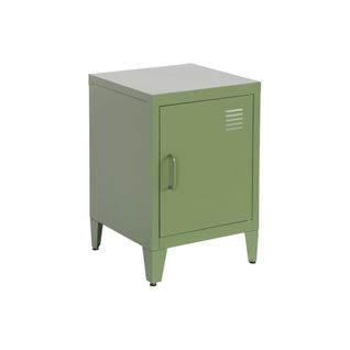 Table De Chevet En Acier Kaki. 1 Porte. Casier. Chambre Enfant