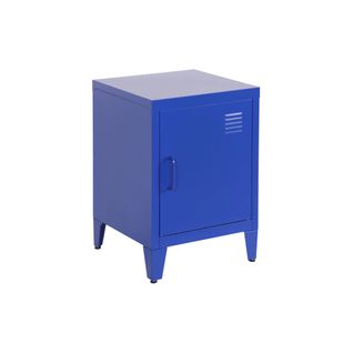 Table De Chevet En Acier Bleu. 1 Porte. Casier. Chambre Enfant