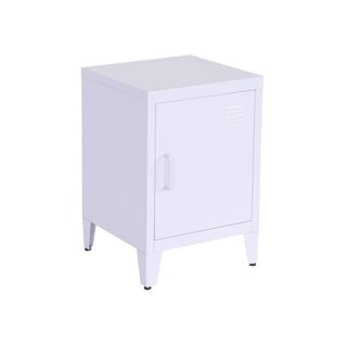 Table De Chevet En Acier Lilas. 1 Porte. Casier. Chambre Enfant
