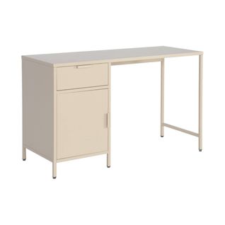 Bureau Enfant Acier Laminé 1 Tiroir. Beige.  L 120 X P 50 X H 75 Cm