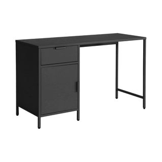 Bureau Enfant Acier Laminé 1 Tiroir. Noir.  L 120 X P 50 X H 75 Cm