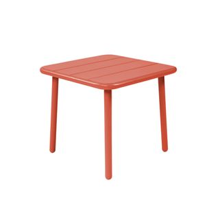Table Basse De Jardin Carrée Acier 45cm Terracotta - Amélia